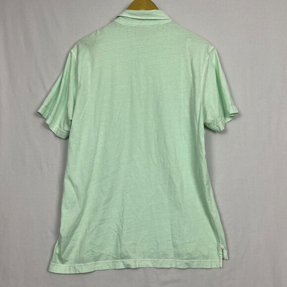 Vineyard Vines Mens Medium Polo Shirt Green Short Sleeve Chest Pocket Whale Logo - Picture 2 of 12